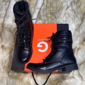 Guess Black Combat Boots
